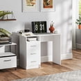 thumbnail image 2 of HOMCOM Computer Desk with Drawers, 39" Home Office Desk with Open Shelf, 2 of 10