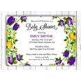 thumbnail image 1 of Darling Souvenir Custom Floral Printed Baby Shower Invitations Boy/ Girl 10 Personalized Invites With Envelopes 5 x 7, 1 of 1