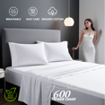 thumbnail image 2 of TOP SELL Ensembles de Draps de Luxe 100 % Coton 4 Pcs 600 Fils au Pouce, 2 of 6