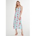 thumbnail image 4 of Robe Maxi à Imprimé Floral Hawaïen pour Femmes S Rose Turquoise Hibiscus Vigne, 4 of 5