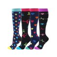 thumbnail image 1 of CAROOTU Compression Socks for Women & Men Circulation-Compression Socks 20-30 mmHg for Running Sport Nurse, 1 of 7