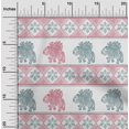thumbnail image 1 of oneOone Cotton Flex Fabric Floral & Elephant Block Print Fabric BTY 40 Inch Wide, 1 of 4