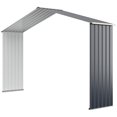 thumbnail image 1 of Costway Trousse d'Extension pour Remise de Rangement Extérieure pour Largeur de Remise de 11,2 Pi Gris, 1 of 5