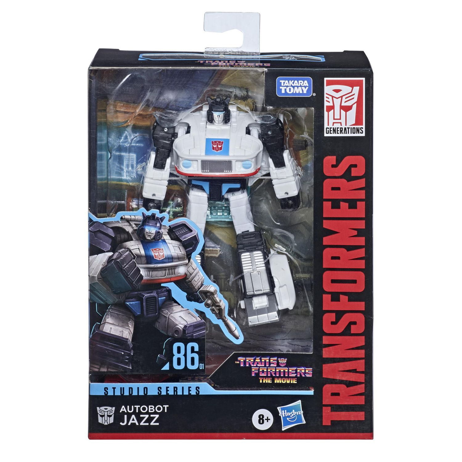 Transformers Toys Studio Series 86-01 Deluxe Class The Transformers: The Movie 1986 Autobot Jazz Action Figure - Ages 8 and Up, 4.5-inch