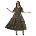 thumbnail image 4 of Moomaya Robes d'Été Imprimées à Manches Courtes pour Femmes, Tenue de Fête Décontractée, 4 of 4