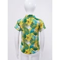 thumbnail image 4 of Jowowha Petits Garçons Été Plage Décontracté Aloha Luau Chemises Col Rabattu Hauts Tropicaux Tenue de Jeu Type F 160, 4 of 7