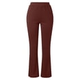 thumbnail image 4 of LSLJS Pantalon Évasé Ajusté pour Femme, Mode Décontractée, Tempérament, Couleur Unie, Tricoté, Micro-Tiré, 4 of 5