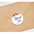 thumbnail image 3 of Darling Souvenir 45 Pcs Autocollants Floraux Ronds Blancs Merci DIY Enveloppe Sceaux-1.6 Pouces, 3 of 4