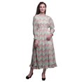 thumbnail image 1 of Bimba Robe Maxi à Volants pour Femmes, Florale, Manches Bishop, Col Rond, Taille Smockée - Xxx-Grand, 1 of 5