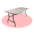 thumbnail image 1 of Plastic Folding Table, 6ft x 2.5 ft Great for Outdoors & Indoor (Light Grey), 1 of 4