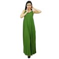thumbnail image 1 of Bimba Robe Maxi Unie à Bretelles Spaghetti pour Femme pour l'Été, Tenue de Plage, Robe d'Été, 1 of 9
