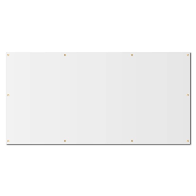 Milweb1 - Blank White Vinyl Banner Sign with Grommets (4'x8')