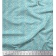 thumbnail image 1 of Soimoi Blue polyester Crepe Fabric Filigree Damask Printed Fabric 1 Yard 42 Inch Wide, 1 of 3
