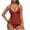 Red, variant on Women Swimsuit Zeophrasy Fashion Women Summer Solid Color With Chest Cushion And No Steel Support Sexy Backless Strap Bikini Swimsuit Clearacne under 5