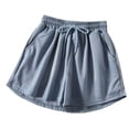 thumbnail image 2 of Plebaso Lot de 2 Shorts pour Femmes à Cordon, Shorts Amples Décontractés, Shorts Confortables d'Été, Shorts de Course Athlétiques Fins, 2 of 4