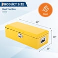 thumbnail image 3 of QinaQin Steel Truck Bed Toolbox, Diamond Plate Metal Storage Box with Lock and Side Handle for Pickup, Trailer and RV, 3 of 9