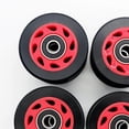 thumbnail image 1 of tredstone Inline Skate Wheel PU Wear-Resistant 58mm 82A Wheels Replacement Black+Red, 1 of 9