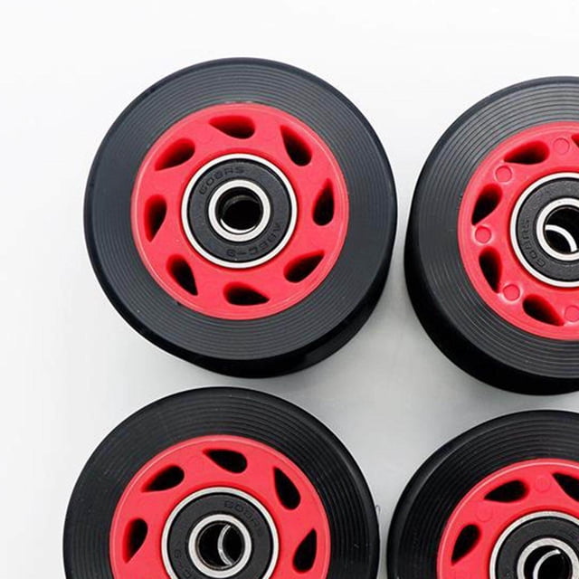 tredstone Inline Skate Wheel PU Wear-Resistant 58mm 82A Wheels Replacement Black+Red