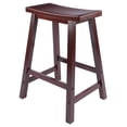 thumbnail image 1 of Winsome Satori Saddle Seat Counter Stool, Walnut, 1 of 8