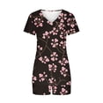 thumbnail image 4 of Ensemble de Pyjama d'Intérieur Confortable pour Femmes 2 Pcs, Col en V, Manches Courtes, Ensemble de Sport, 4 of 4