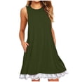 thumbnail image 2 of Gspmoly Robes pour Femmes, Mode Femmes Été Décontracté Col Rond Sans Manches Taille Haute Robe Mini Robes de Cocktail Offres du Jour, 2 of 4
