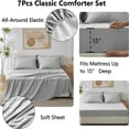 thumbnail image 4 of Sleepdown 7-Piece Queen Bed in a Bag, Light Grey Bedding Set with Comforter Sets Queen, 4 of 7