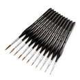 thumbnail image 1 of Liquidation & Promo, Miniature Paint Brush Set, 11 Pcs Detail Brushes, Fine Tips, Watercolor Gouache Compatible, Artist Tools, for Craftsmanship, Professional Quality, Studio Art Supplies Hzhnb, 1 of 6