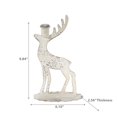 thumbnail image 2 of Cerf En Métal Blanc En Détresse, 2 of 3