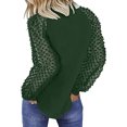 thumbnail image 4 of RKSTN Mode Femme T-Shirt à Col Rond Ajouré à Manches Longues Automne Blouse Unie Hauts, 4 of 4