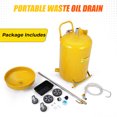 thumbnail image 3 of Réservoir d'Égouttage d'Huile Usée Portatif à Air – Capacité de 20 Gallons, Hauteur d'Entonnoir Réglable (38-65 Pouces), Roues Durables et Boîte à Outils Intégrée pour les Changements d'Huile d'Auto, de Moto et de Camion, 3 of 7