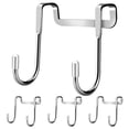 thumbnail image 1 of 4 Pcs Crochet par-Dessus la Porte Double Crochets pour Serviettes de Douche Organisateur Porte-Serviettes Support Accessoire, 1 of 7