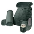 thumbnail image 1 of Large Memory Foam Reading Bed Rest Pillow with Cylindrical Pillow, Removable Neck & Back Support, Backrest Pillow with Arms and Side Pockets for Sitting Up Reading, Relaxing, 1 of 8