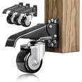 thumbnail image 1 of LLMRR Workbench Casters Kit, 4 PCS Heavy Duty Casters with Brake, with Lifting and Lowering Function, Quick Release Stepdown Caster for Workbenches, Machinery and Tables, Load 720LBS, Black, 1 of 8