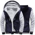 thumbnail image 2 of Qertyioot Hauts pour Hommes Mode Veste Décontractée Extérieur Manches Longues Manteau Chaud, 2 of 7