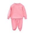 thumbnail image 1 of RXIRUCGD Children's Sweatshirt Two Piece Set Children's Casual Clothes For Small And Medium Children( Pink, Size:14 Years ), 1 of 2