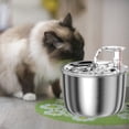 thumbnail image 4 of Cat Water Fountain 2L with Filter Water Feeder 304 Stainless Steel Normal, 4 of 7