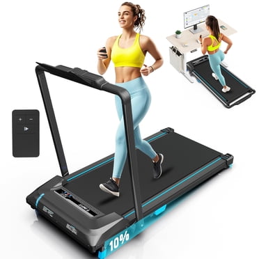 IMFIT Walking Pad Pro Treadmill | Compact Foldable Design | Quiet Operation | Manual Incline | Handrail for Extra Support | Tablet Mount | Remote Control | Space-Saving | 265 lbs Capacity