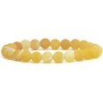 thumbnail image 1 of Bracelet Extensible en Perles Rondes de 8 mm en Agate Jaune Patinée 7 Pouces, 1 of 2