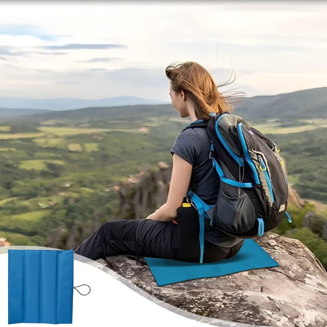 Aqestyerly Coussin d'Extérieur Pliable - Coussin de Camping et de Voyage, Conception Anti-Humidité pour les Sorties de Printemps et la Randonnée