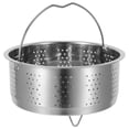 thumbnail image 1 of Panier Vapeur en Acier Inoxydable Légumes Fruits de Mer Insert de Vapeur avec Poignée Panier de Cuisson à la Vapeur pour Aliments Casserole Vapeur pour Cuisson de Légumes pour Cuiseur à Riz, 1 of 8