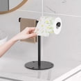 thumbnail image 4 of Towel Holder Wall Mount Paper Towel Rack Vertical Bathroom Desktop Organizer Metal Stand Toilet Roll Holder Kitchen Counter Storage Rack Metal Tissue Dispenser R-155, 4 of 6