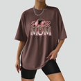 thumbnail image 2 of EQWLJWE Hauts d'Été pour Femmes Hauts pour Femmes en Liquidation Chemises d'Été Aguichant pour Femmes Col Rond Manches Courtes Hauts Imprimés Blouse Régulière, 2 of 5