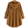 thumbnail image 3 of KIHOUT Spring Winter Warm Coat Women Button Coat SolidTops Hooded Pullover Loose Sweater Blouse Plus Size,Size S-5XL, 3 of 5