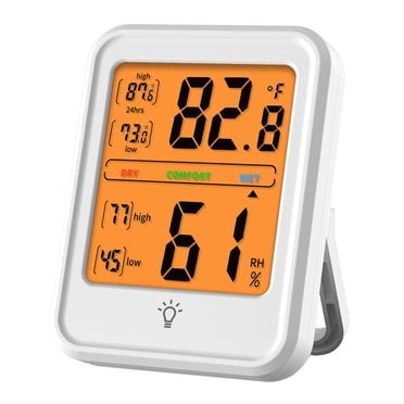 FlyFlise Hygromètre Thermomètre Numérique Moniteur Intérieur de Température et d'Humidité