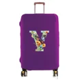 thumbnail image 1 of Travel Luggage Cover Baggage Suitcase Protector Washable Reusable Dustproof Scratch-proof Suitcase Cover Butterfly Print Pattern 8butterfly letter Y M, 1 of 6