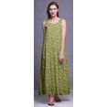 thumbnail image 4 of Bimba Robe de Nuit Maxi en Rayonne pour Femmes, Imprimée, Sans Manches, Robe de Nuit Maxi - S, 4 of 5