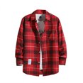 thumbnail image 1 of Kcodviy Chemise Décontractée Imprimée pour Homme Chemise à Manches Automne/hiver à Manches Longues Simple Dragon Homme à Boutons Col à Revers à Carreaux Rayé Justaucorps pour Homme Justaucorps Chemise, 1 of 2