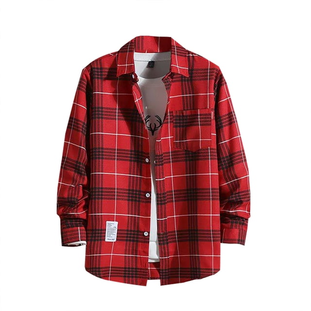 Kcodviy Chemise Décontractée Imprimée pour Homme Chemise à Manches Automne/hiver à Manches Longues Simple Dragon Homme à Boutons Col à Revers à Carreaux Rayé Justaucorps pour Homme Justaucorps Chemise