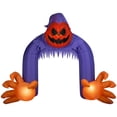 thumbnail image 1 of Halloween Inflatable Jack-O'-Lantern Reaper Archway with Swirling Lights, 1 of 5