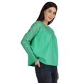 thumbnail image 2 of Moomaya Haut en Dentelle Style Victorien pour Femmes Manches Longues Tunique Décontractée Unie, 2 of 6